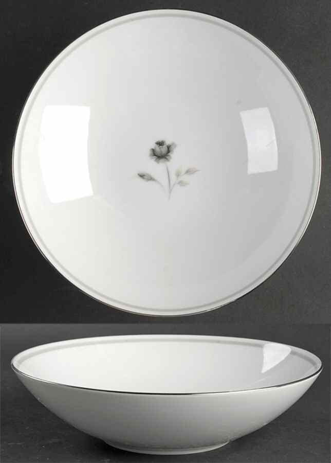 Symphony (Platinum Trim) 9" Round Vegetable Bowl by Sango-1