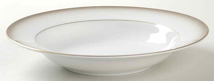 Taupe Mist Rim Soup Bowl by Sango-1