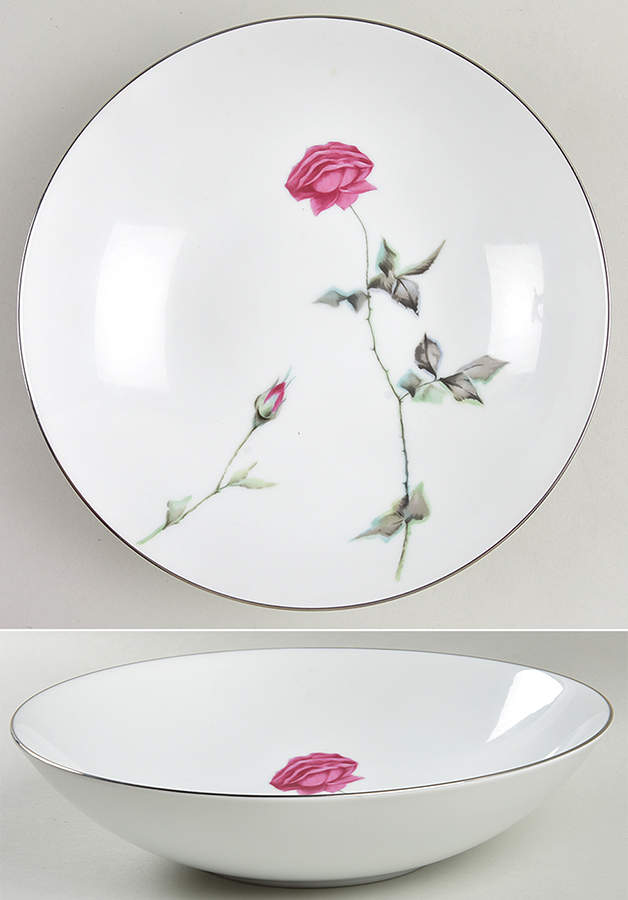 Tea Rose 9" Round Vegetable Bowl by Sango-1