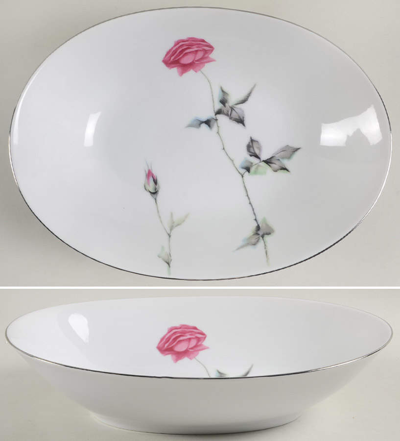 Tea Rose 10" Oval Vegetable Bowl by Sango-1