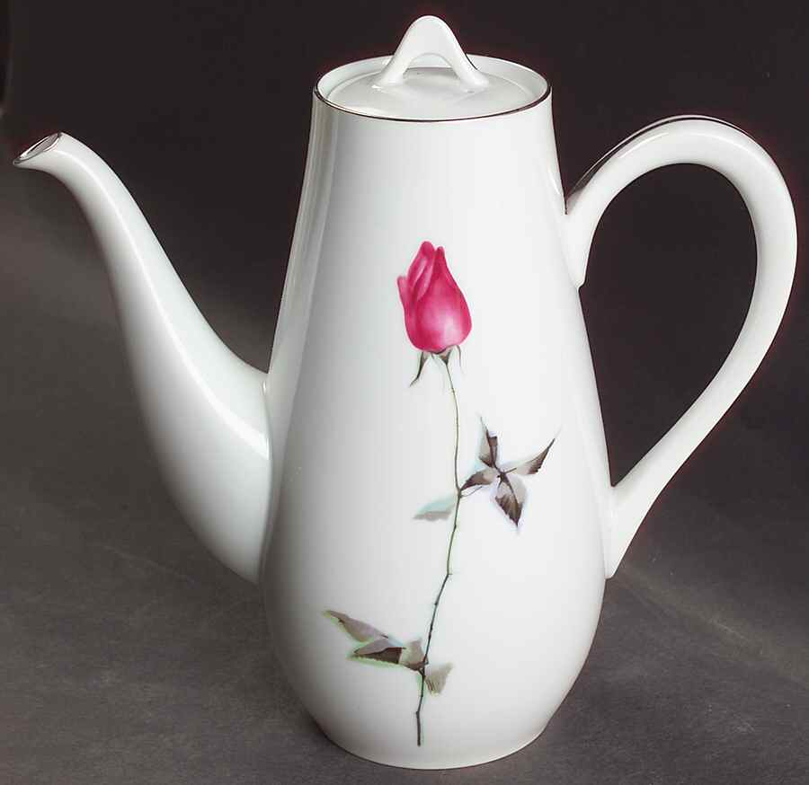 Tea Rose Coffee Pot & Lid by Sango-1