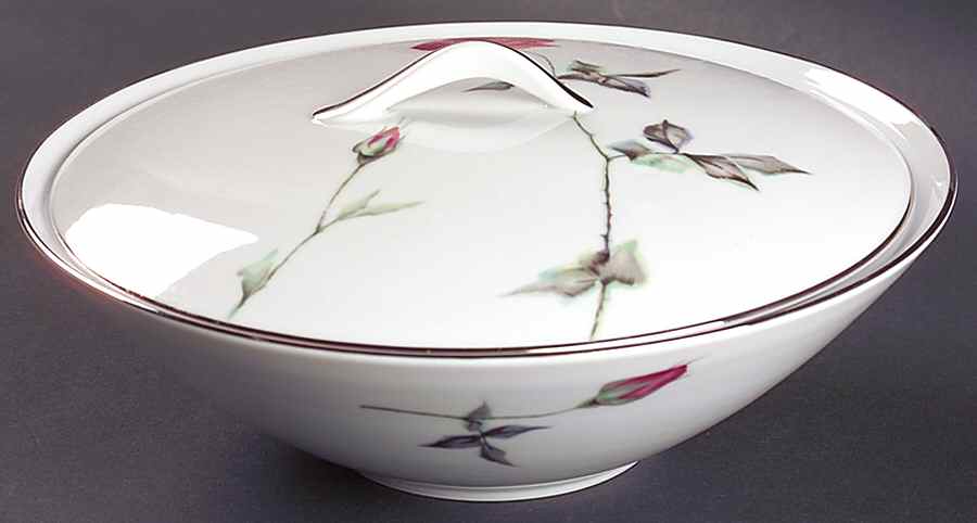 Tea Rose Round Covered Vegetable by Sango-1