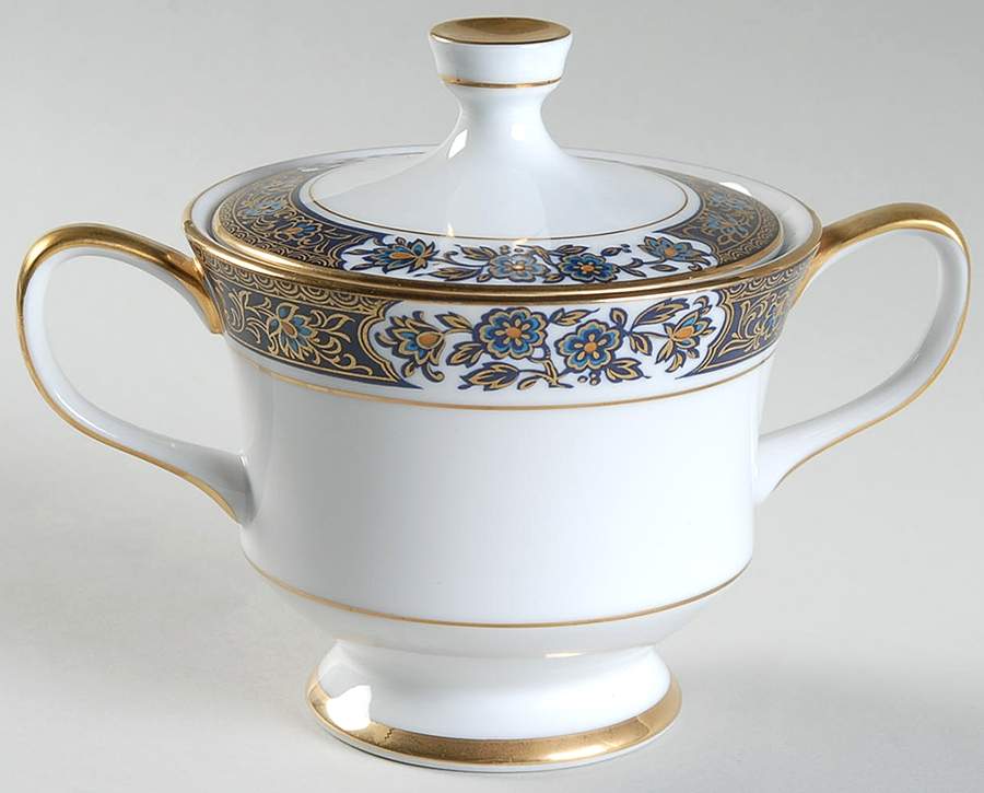 Tiara (Gold Trim) Sugar Bowl & Lid by Sango-1