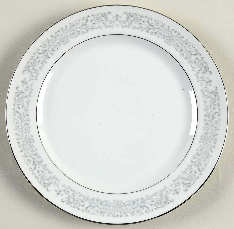 Tiara (Platinum Trim) Salad Plate by Sango-1