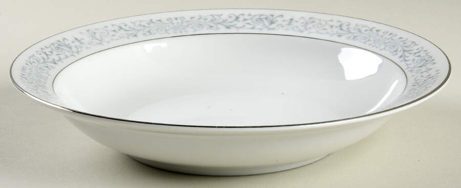 Tiara (Platinum Trim) Rim Soup Bowl by Sango-1