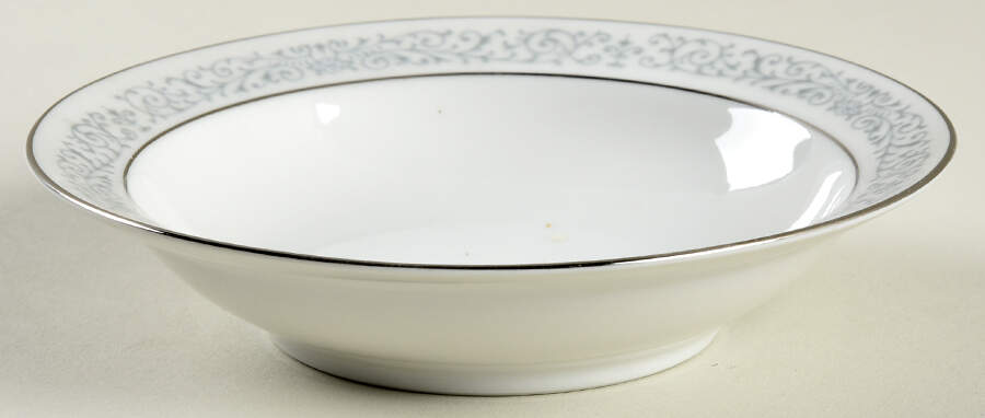 Tiara (Platinum Trim) Rim Fruit/Dessert (Sauce) Bowl by Sango-1