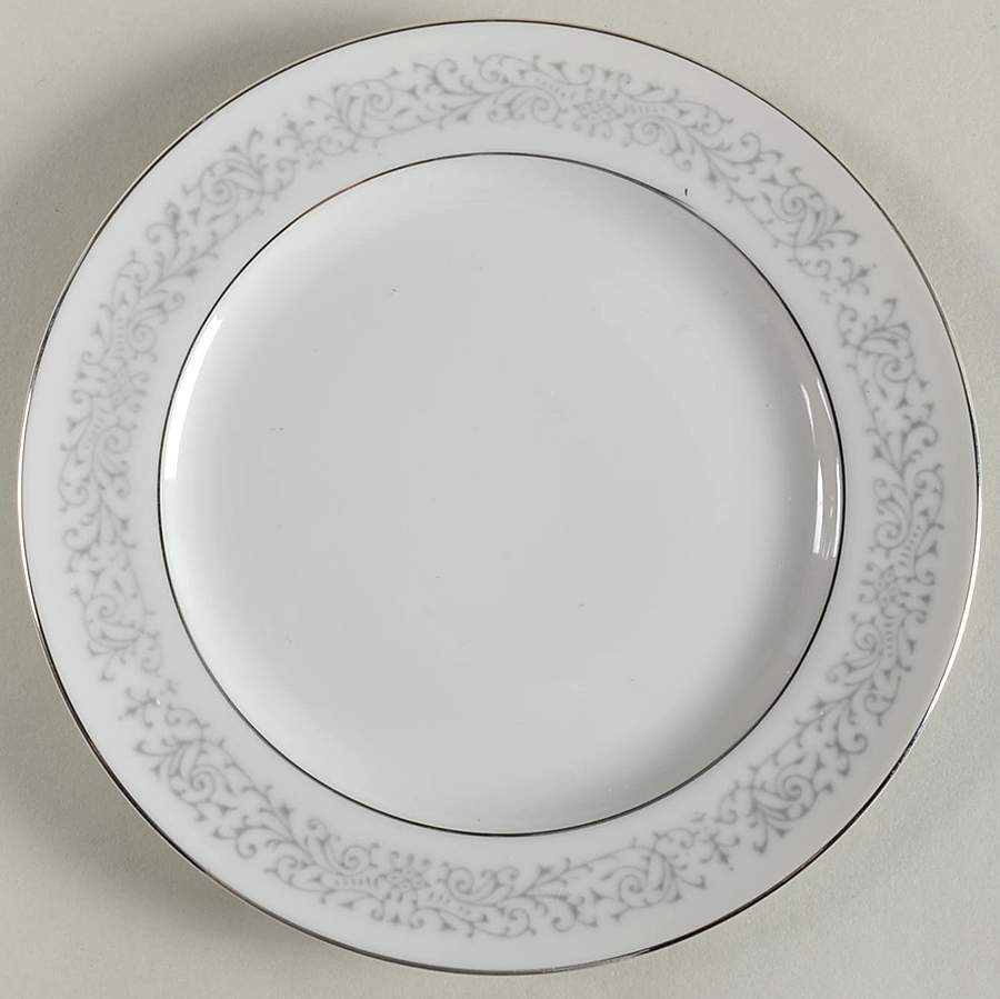 Tiara (Platinum Trim) Bread & Butter Plate by Sango-1
