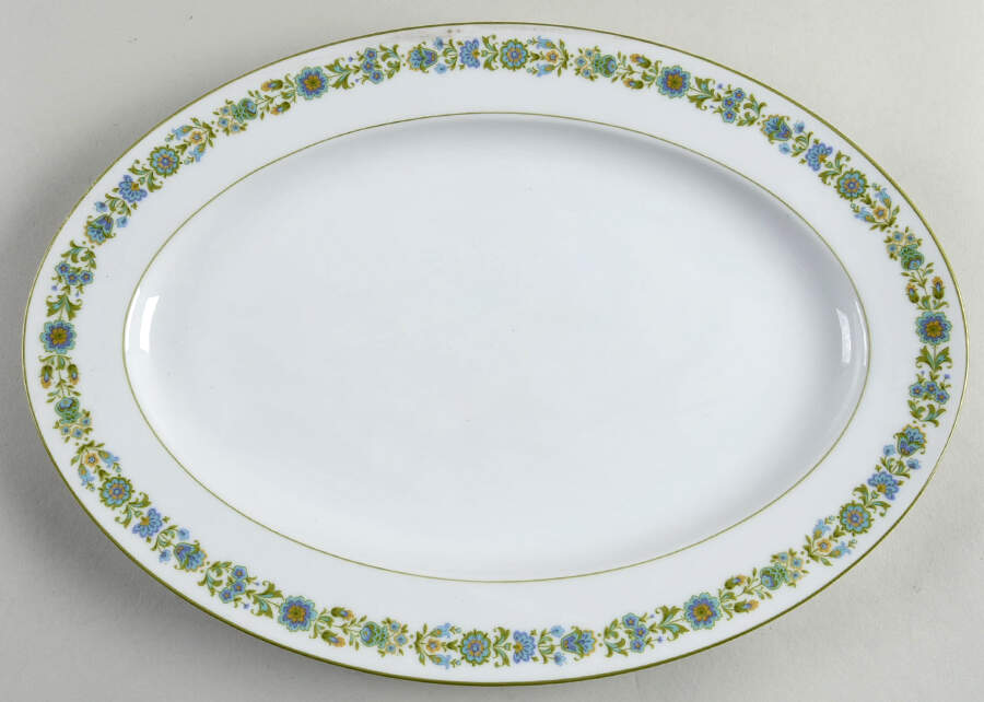 Tivoli 14" Oval Serving Platter by Sango-1