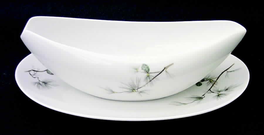 Torrey Pine Gravy Boat & Underplate/Relish by Sango-1