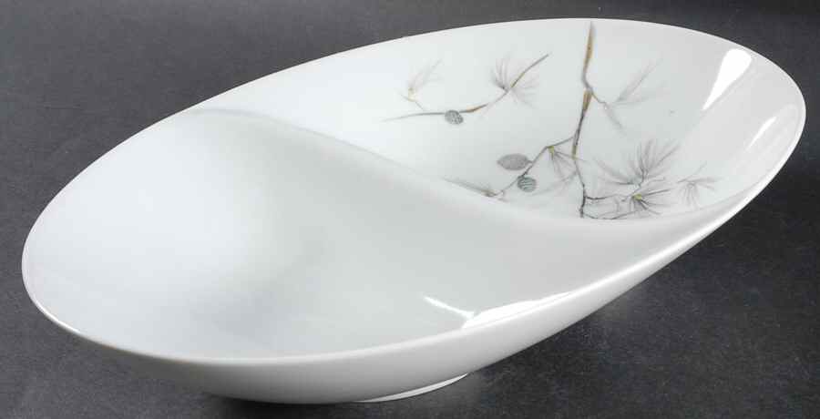 Torrey Pine 11" Oval Divided Vegetable Bowl by Sango-1
