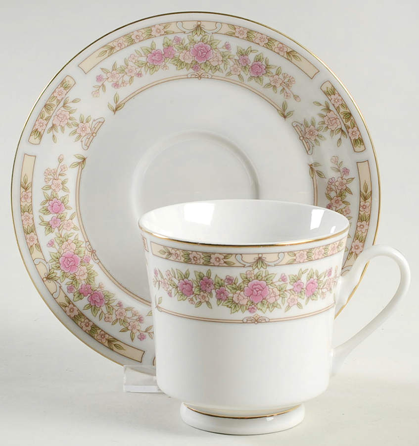 Trianon Footed Cup & Saucer Set by Sango-1