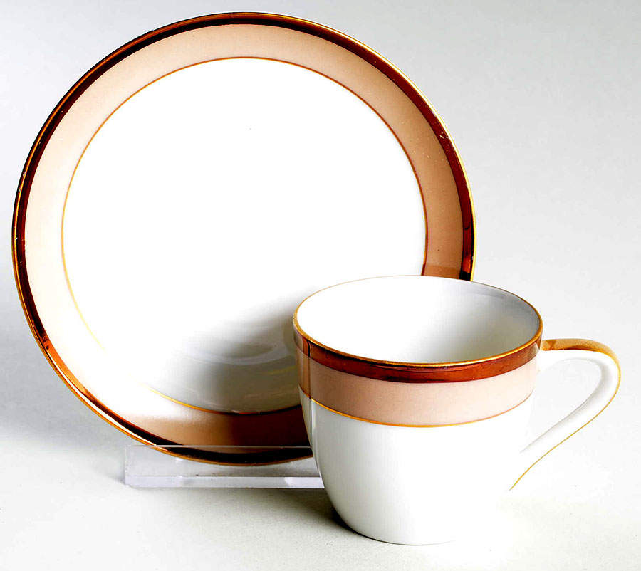 Trousseau Flat Demitasse Cup & Saucer Set by Sango-1