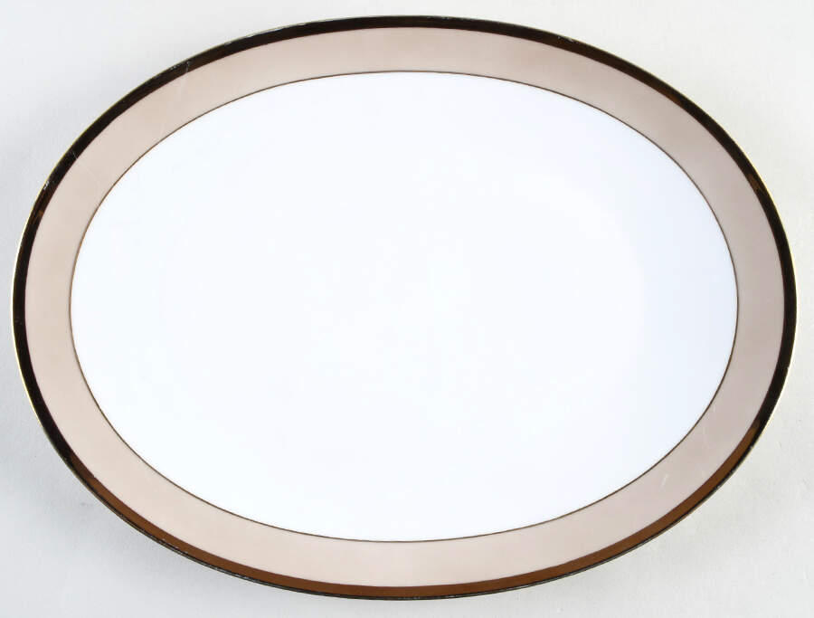 Trousseau 14" Oval Serving Platter by Sango-1