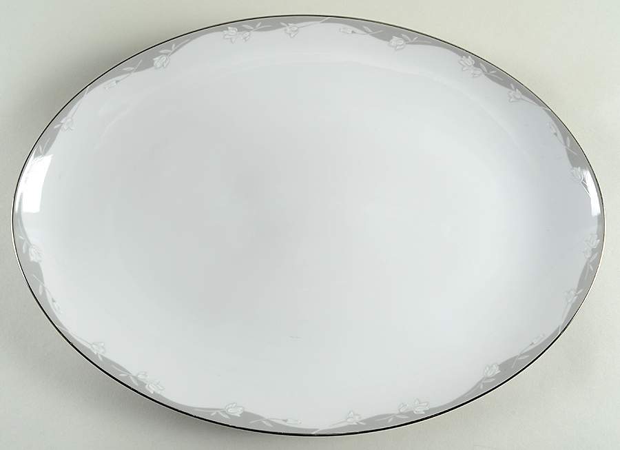 Trellis Rose 16" Oval Serving Platter by Sango-1