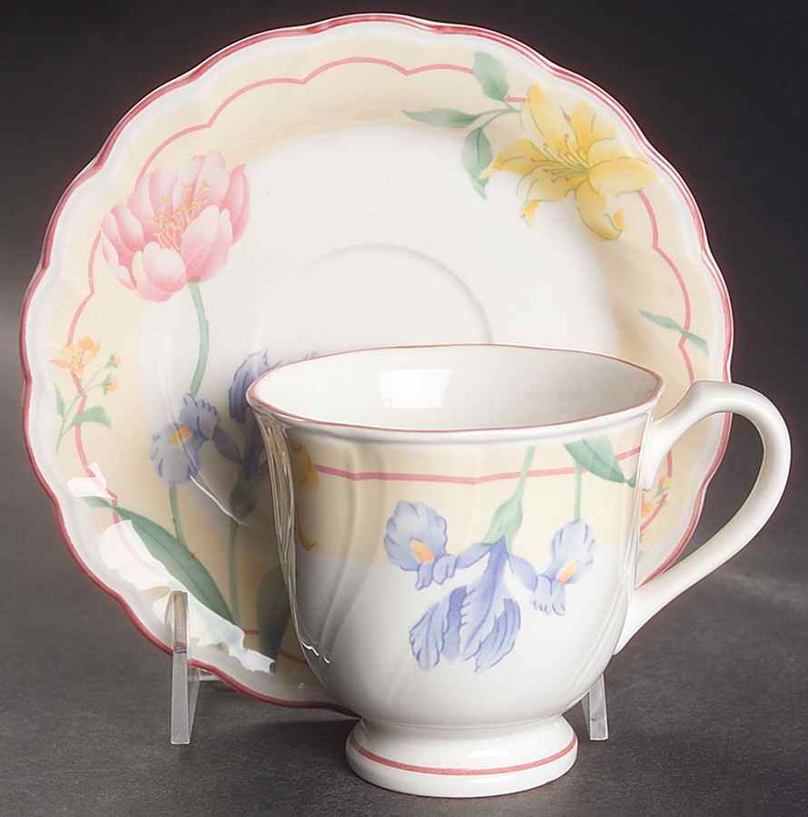Trade Winds Footed Cup & Saucer Set by Sango-1