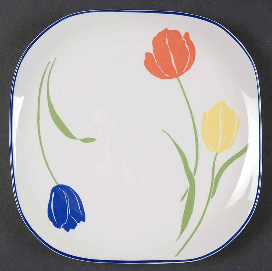 Tulips Salad Plate by Sango-1
