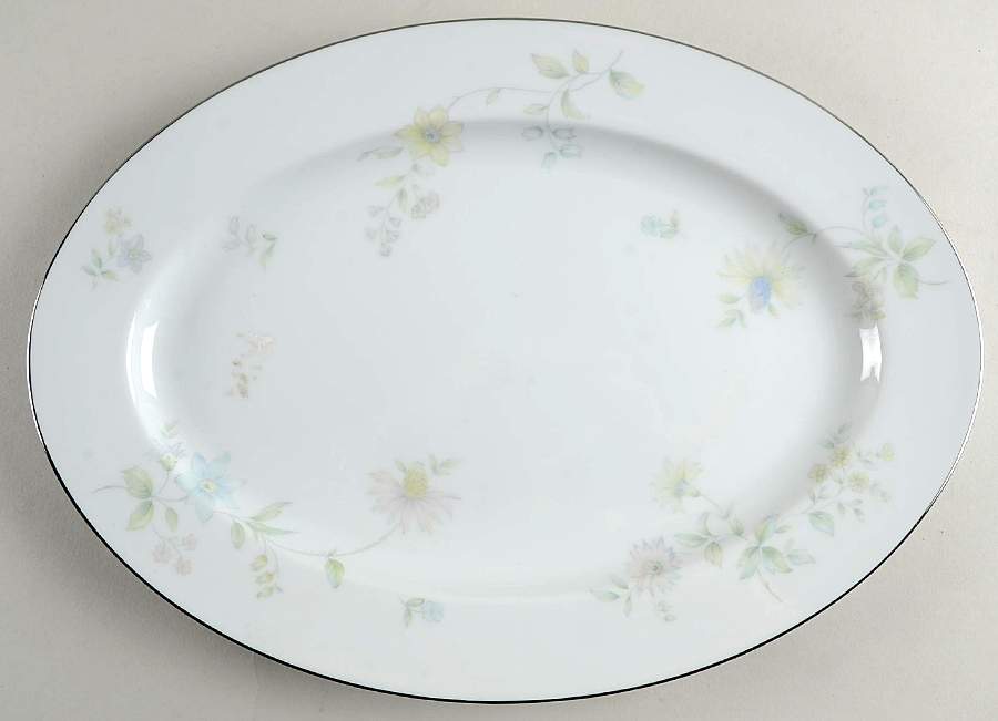 Unica 14" Oval Serving Platter by Sango-1