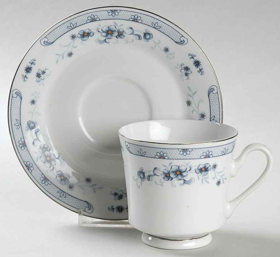 Valencia Footed Cup & Saucer Set by Sango-1