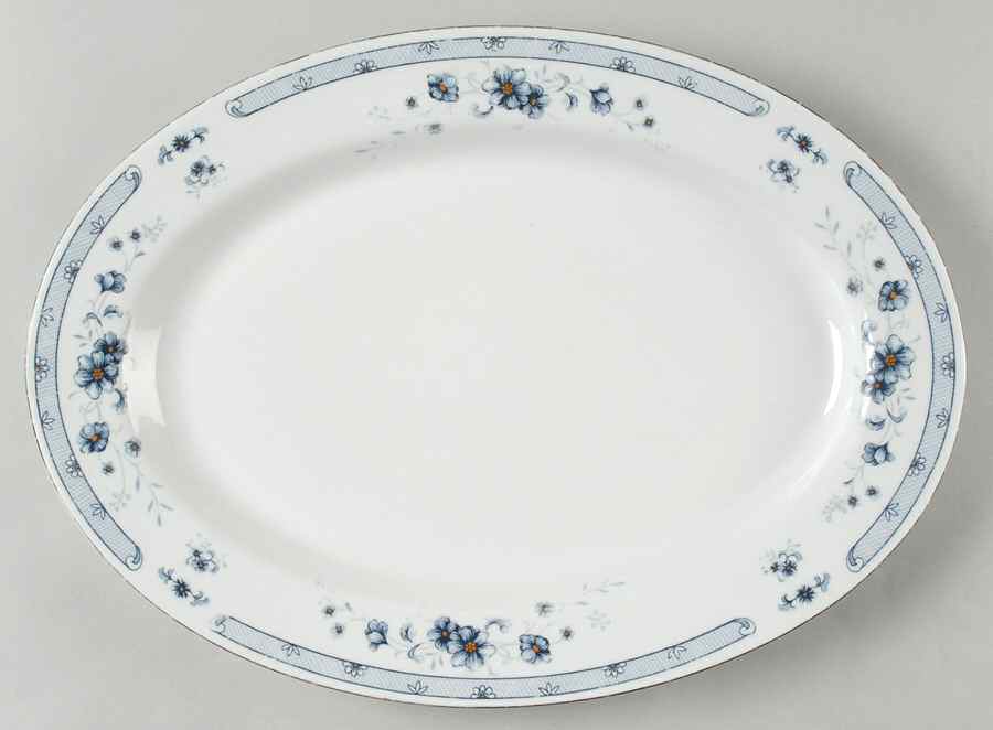 Valencia 14" Oval Serving Platter by Sango-1