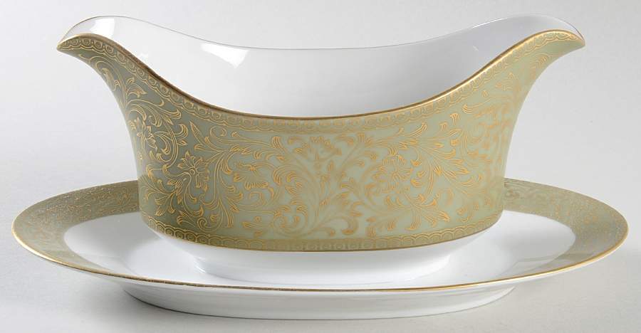 Versailles Gravy Boat with Attached Underplate by Sango-1