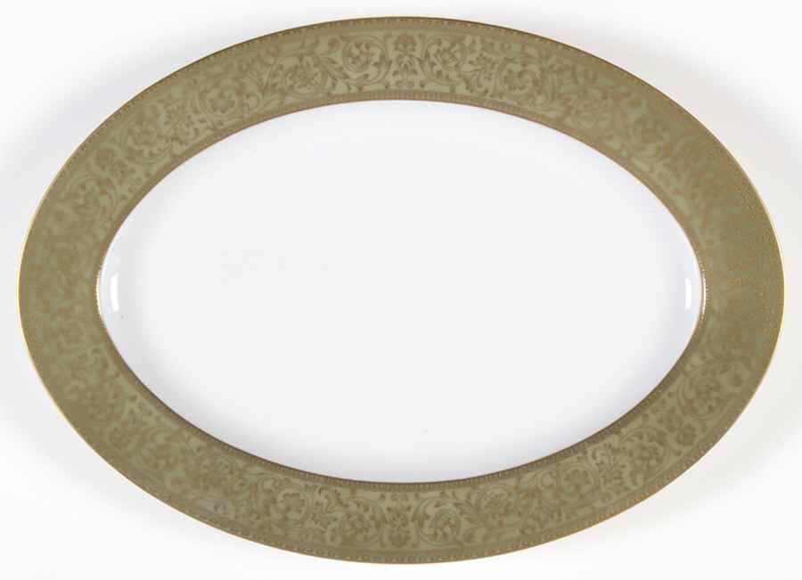 Versailles 14" Oval Serving Platter by Sango-1