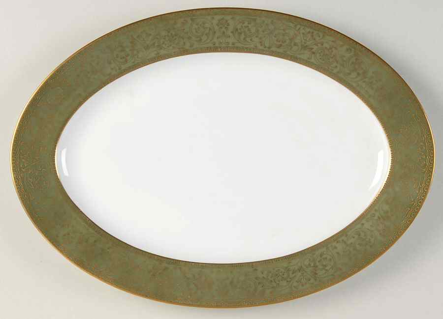 Versailles 12" Oval Serving Platter by Sango-1