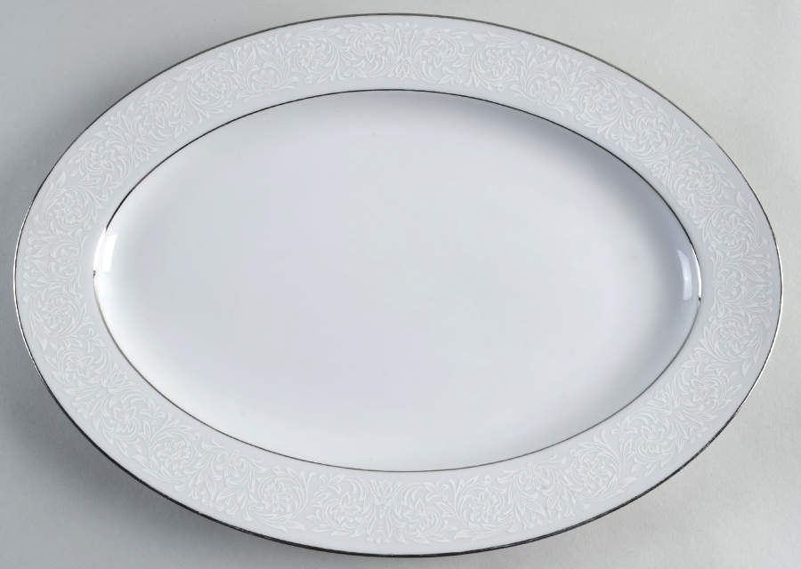 Vermont 14" Oval Serving Platter by Sango-1