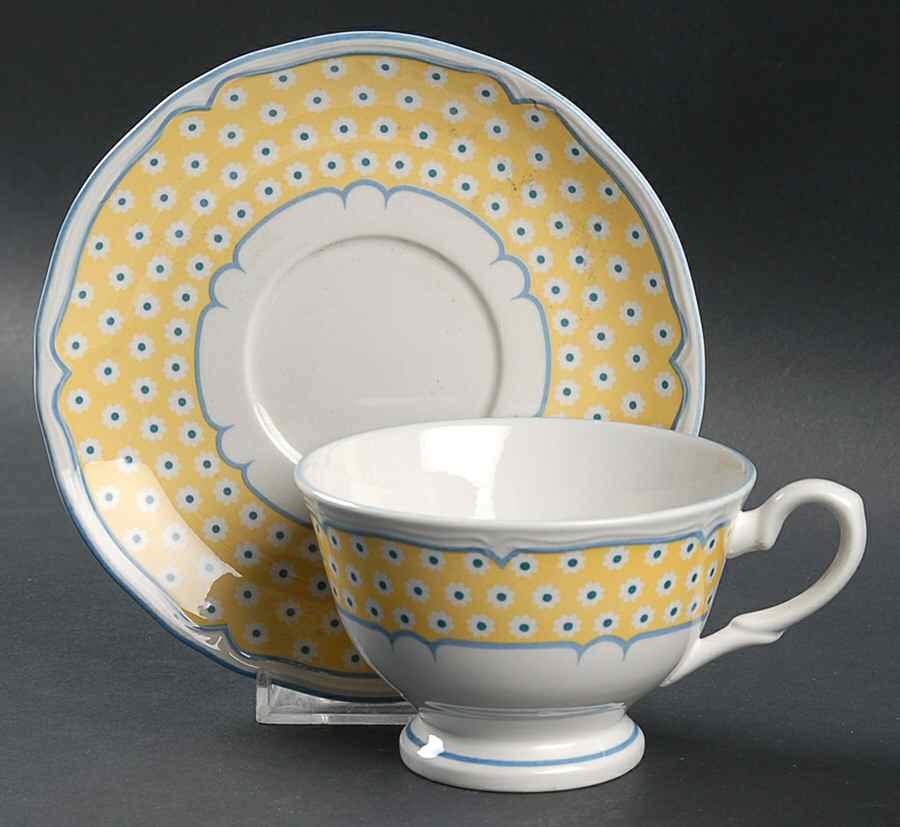 Versailles Footed Cup & Saucer Set by Sango-1