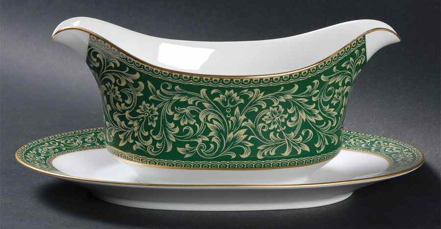 Versailles Gravy Boat with Attached Underplate by Sango-1