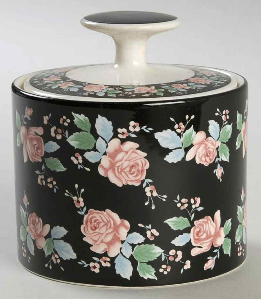 Victoria's Garden Sugar Bowl & Lid by Sango-1