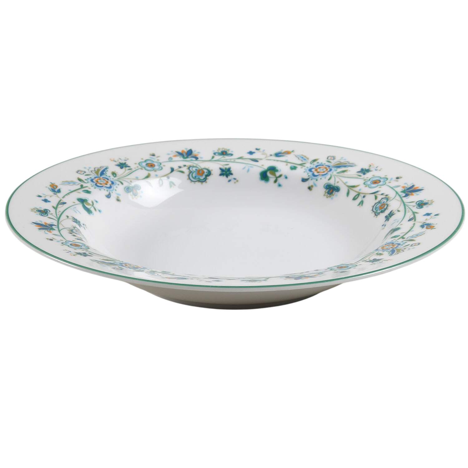 Village Green Rim Soup Bowl by Sango-1