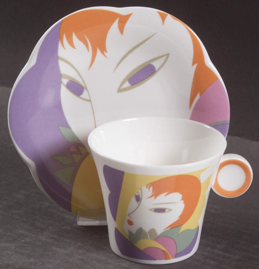 Visage Flat Cup & Saucer Set by Sango-1