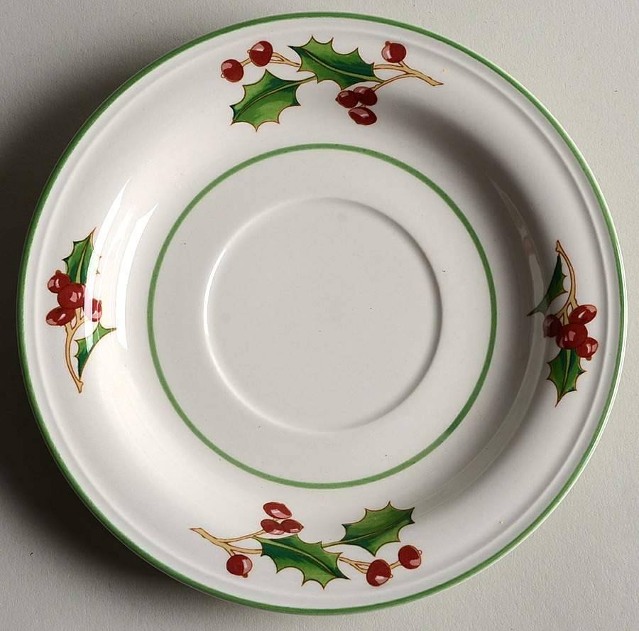 White Christmas Saucer by Sango-1