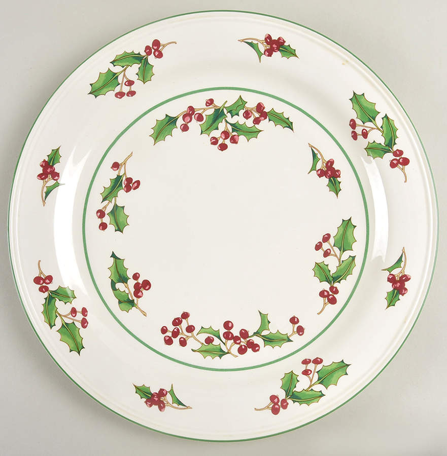 White Christmas 12" Chop Plate (Round Platter) by Sango-1
