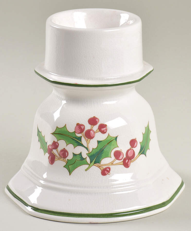 White Christmas Hurricane Lamp No Globe by Sango-1
