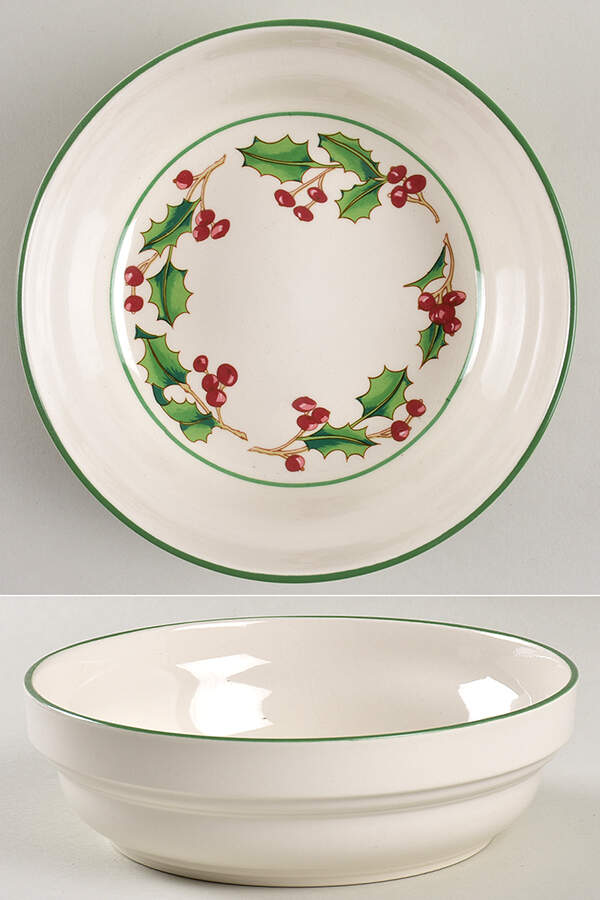 White Christmas Coupe Soup Bowl by Sango-1