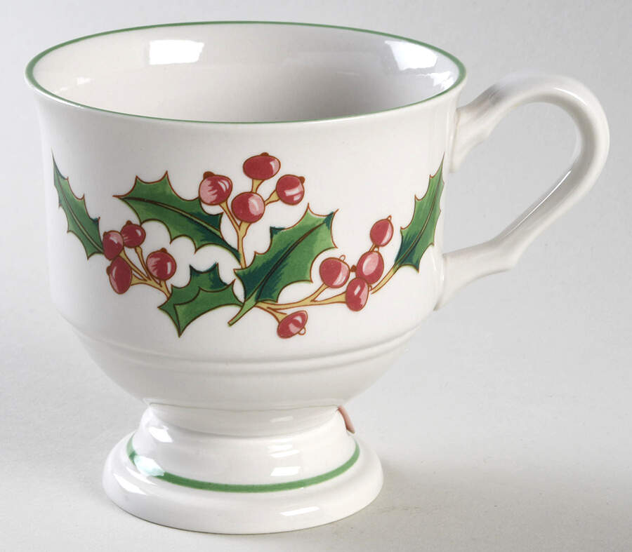 White Christmas Footed Cup by Sango-1