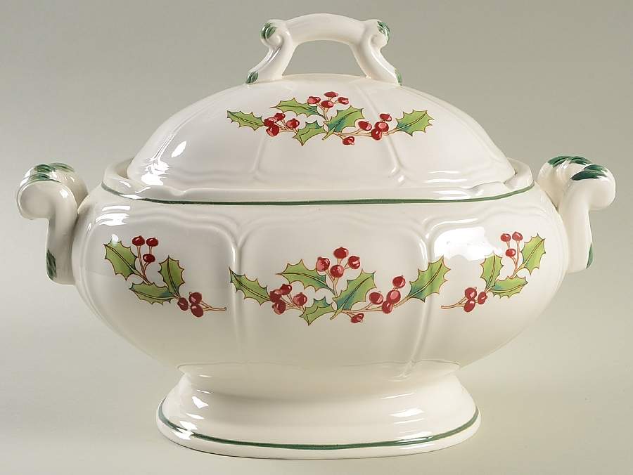 White Christmas Tureen &  Lid by Sango-1