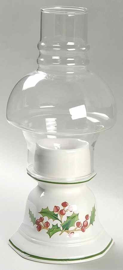 White Christmas Hurricane Lamp & Globe by Sango-1