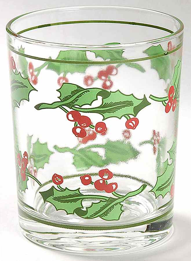 White Christmas 14 Oz Glassware Double Old Fashioned by Sango-1