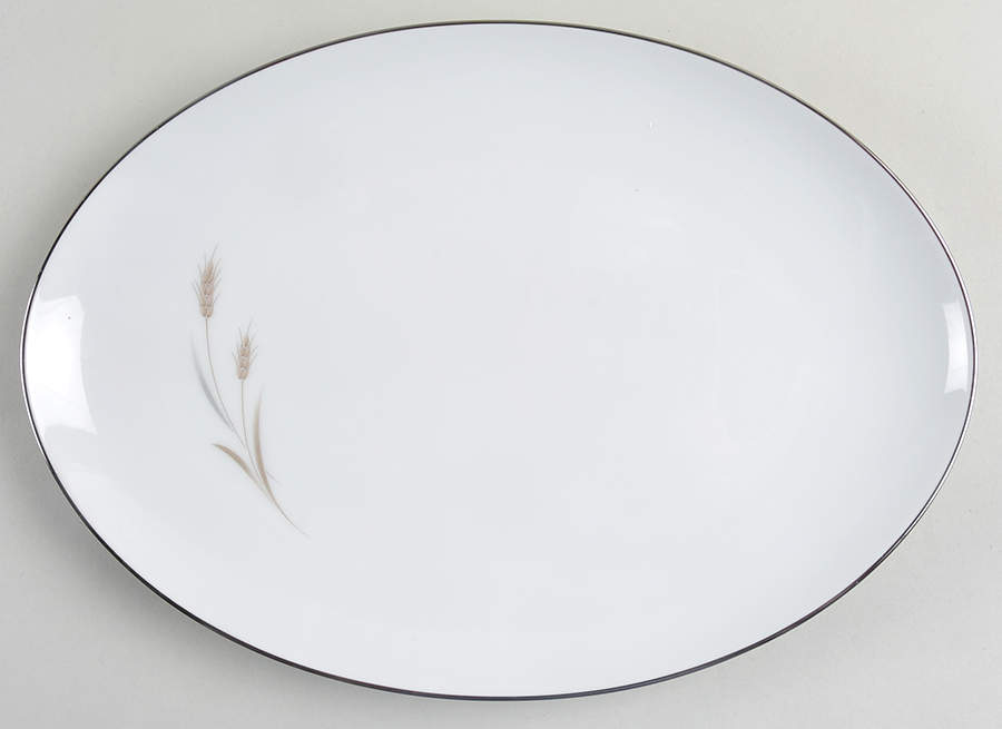 Wheat 12" Oval Serving Platter by Sango-1