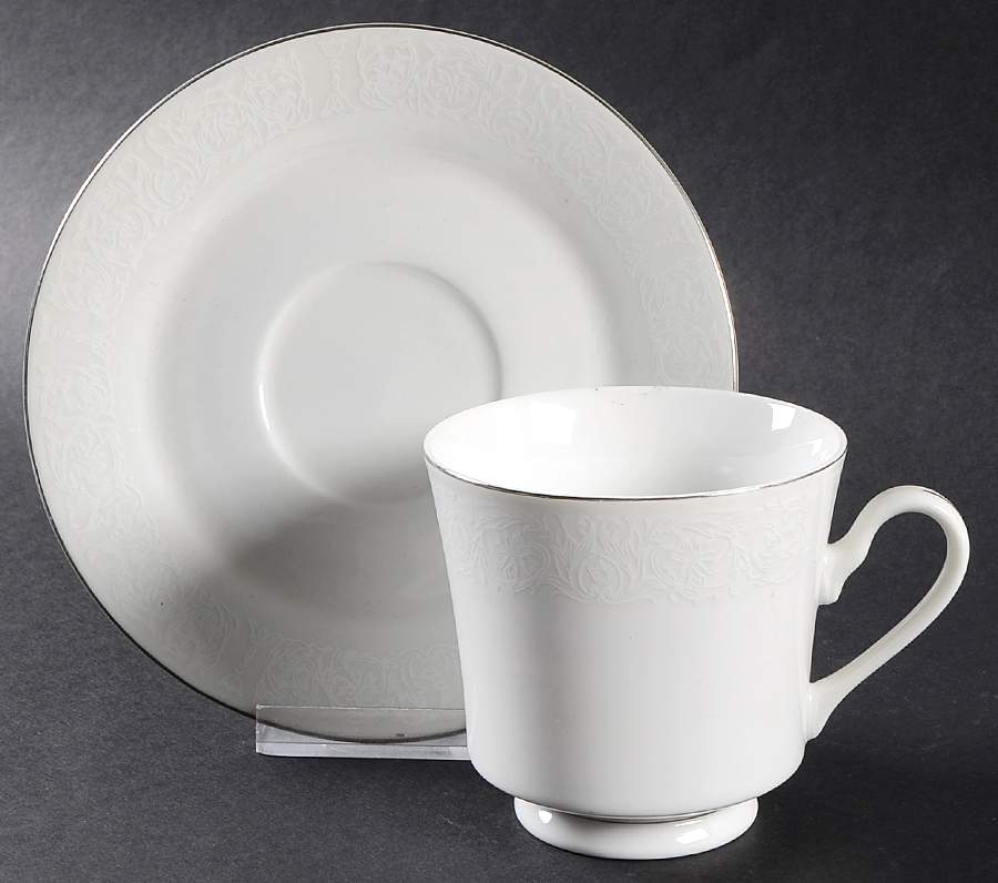 Whitelace Footed Cup & Saucer Set by Sango-1