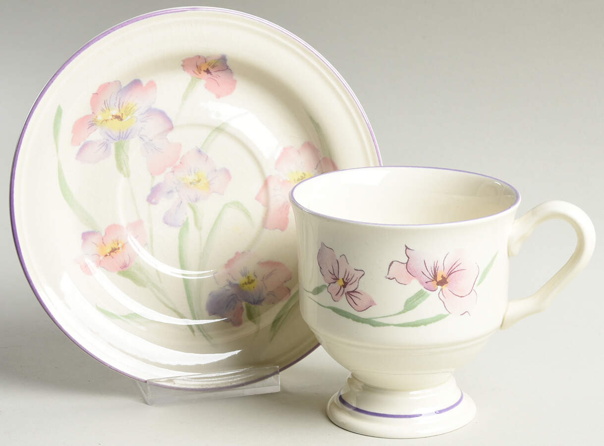 Windsor Footed Cup & Saucer Set by Sango-1