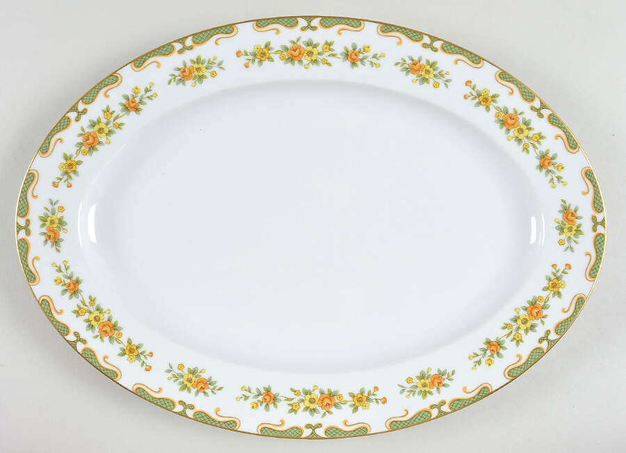 Winsome 14" Oval Serving Platter by Sango-1