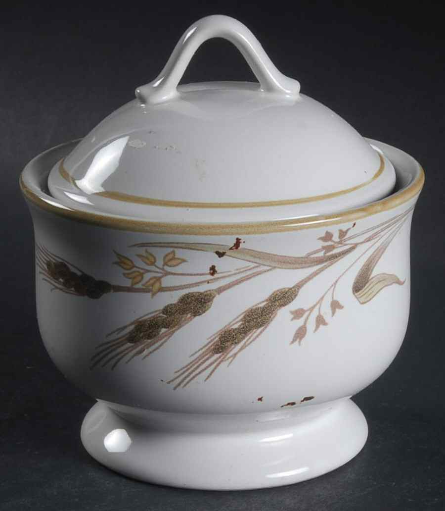Winterwheat Sugar Bowl & Lid by Sango-1