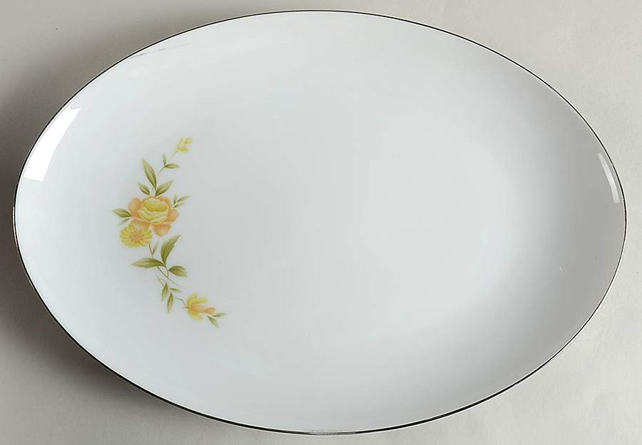 Wild Rose 16" Oval Serving Platter by Sango-1