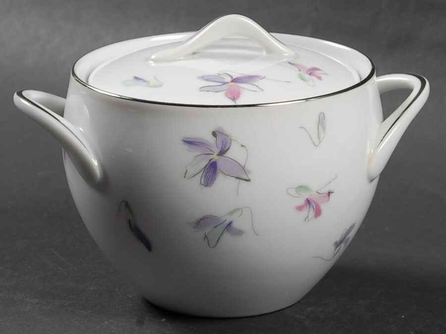 Wood Violet Sugar Bowl & Lid by Sango-1