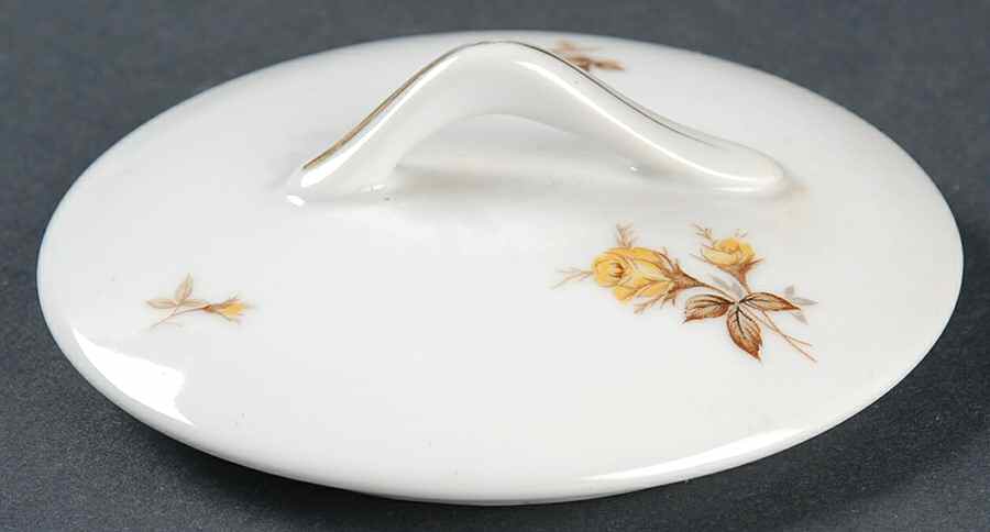 Yellow Chintz Lid for Sugar Bowl by Sango-1