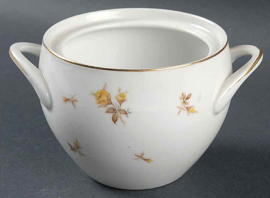 Yellow Chintz Sugar Bowl No Lid by Sango-1