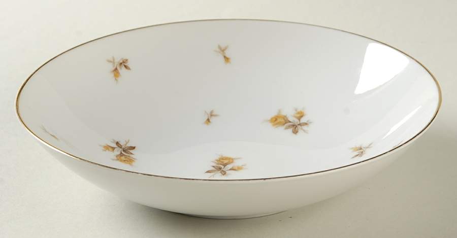 Yellow Chintz Coupe Soup Bowl by Sango-1
